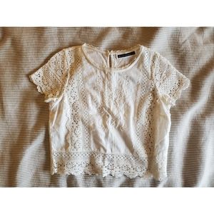 White Lace Abercrombie Shirt